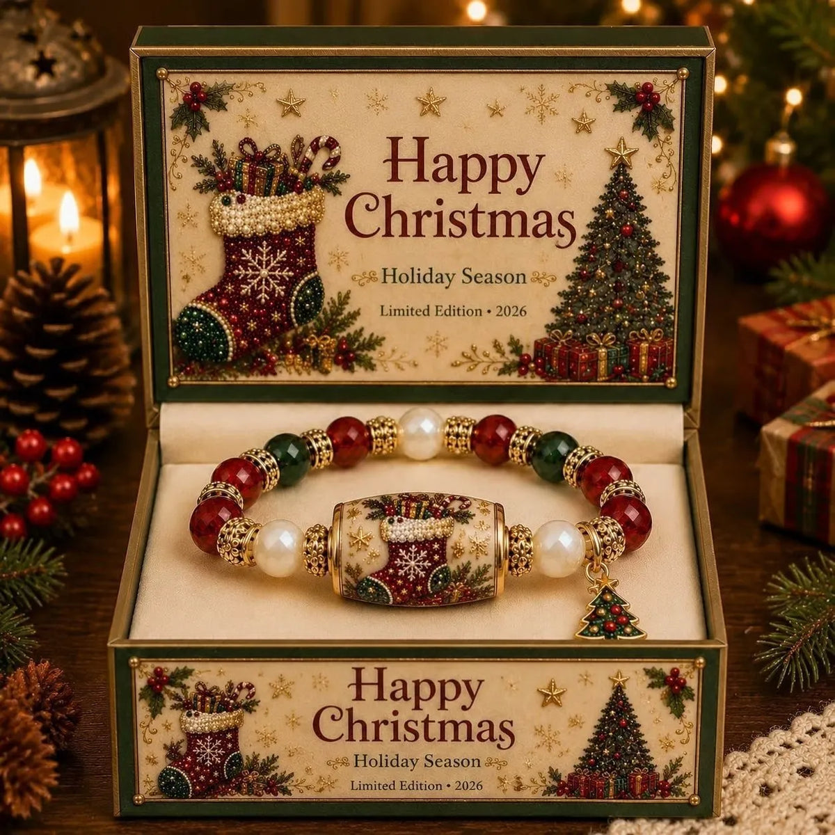 The Noel Christmas Stocking Bracelet